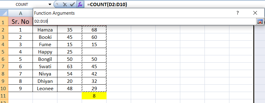Count function